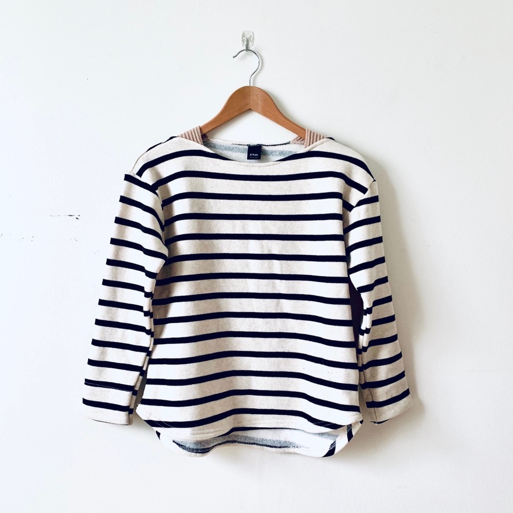 NEW E Plus Plushed Striped Sweater